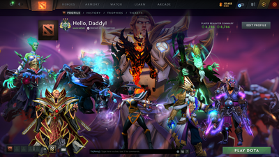 Archon III | MMR: 2537 - Behavior Score: 8786 | Shadow Fiend Arcana | Necro Immortals | Some Sets Inside | Mainpool Account | Trophy Level: 38
