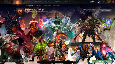 Immortal | MMR: 5842 - Behavior Score: 8395 | 4 Arcanas: Windranger, Lina, Legion, Juggernaut | Many Immortals Inside | Mainpool | Full Access | Trophy Level: 53