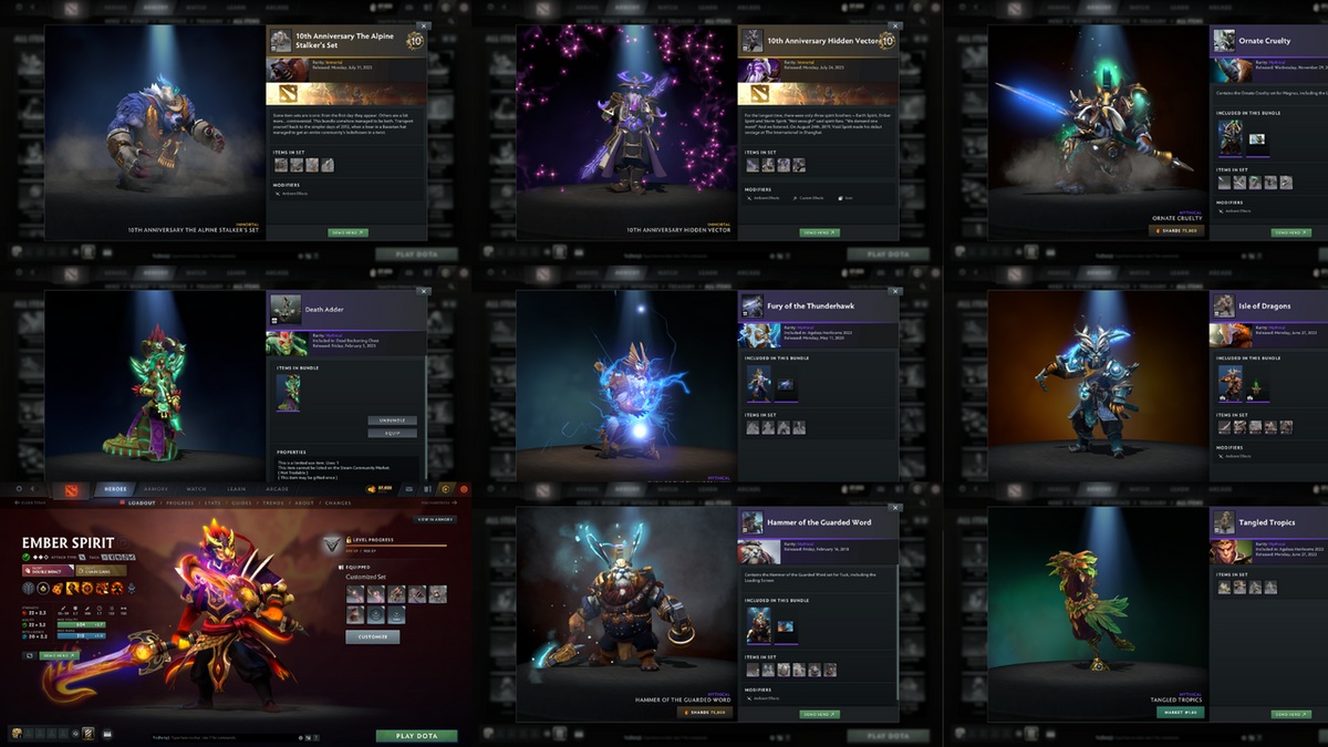 Archon II | MMR: 2476 - Behavior: 11594 | Battlepass: Nemestice, TI11 | Arcanas: Spectre, Faceless Void, Razor, Lina | Personas: Dark Artistry Invoker, DK, PA, CM, Mirana | Many Cache Sets & Items Inside | Full Access