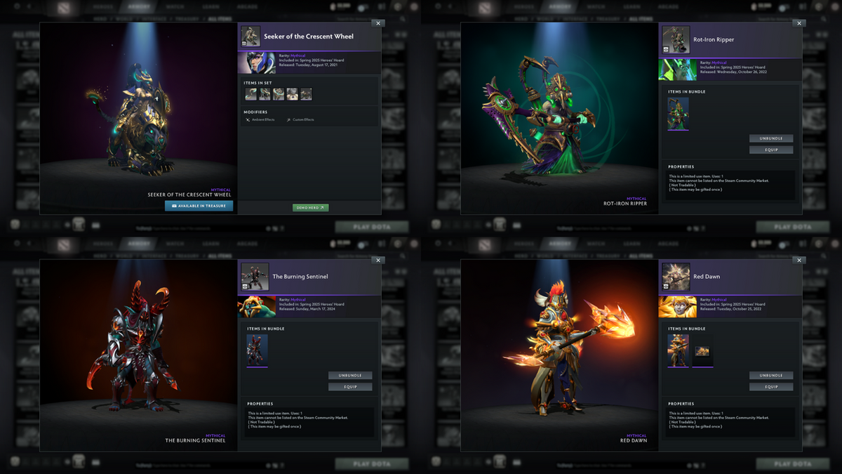 Ancient III | MMR: 4199 | Behavior: 11328 | 7 Arcanas: Phantom Assassin, Crystal Maiden, Monkey King, Zeus, Pudge, Rubick & Ogre Magi | 5 Latest Personas: AM, Invoker, Pudge, PA, CM | 8602 Hours Played | Tons of Rare Cache Sets & Items Inside