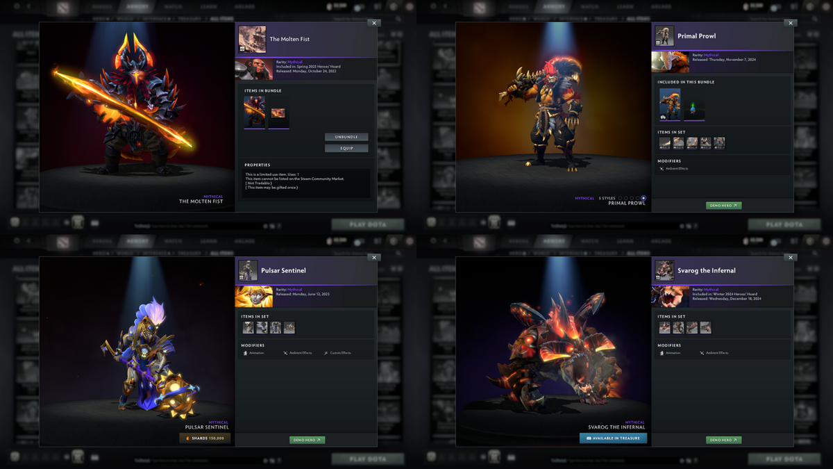 Ancient III | MMR: 4199 | Behavior: 11328 | 7 Arcanas: Phantom Assassin, Crystal Maiden, Monkey King, Zeus, Pudge, Rubick & Ogre Magi | 5 Latest Personas: AM, Invoker, Pudge, PA, CM | 8602 Hours Played | Tons of Rare Cache Sets & Items Inside