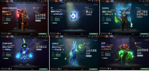 BATTLEPASS: TI6, TI7, TI8, TI9, TI10, NEMESTICE - SEE DESCRIPTION! - IO, ES, WK, QOP, WR, SPECTRE ARCANA + LC WINGS, GREEN IMMOS
