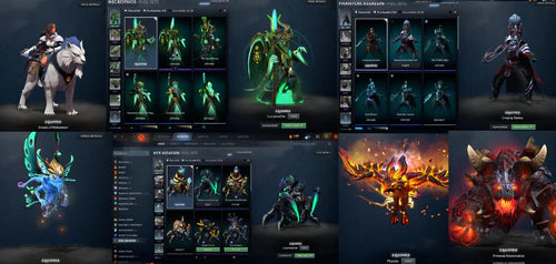 BATTLEPASS: TI6, TI7, TI8, TI9, TI10, NEMESTICE - SEE DESCRIPTION! - IO, ES, WK, QOP, WR, SPECTRE ARCANA + LC WINGS, GREEN IMMOS