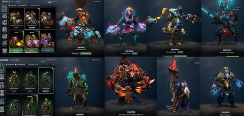 BATTLEPASS: TI6, TI7, TI8, TI9, TI10, NEMESTICE - SEE DESCRIPTION! - IO, ES, WK, QOP, WR, SPECTRE ARCANA + LC WINGS, GREEN IMMOS