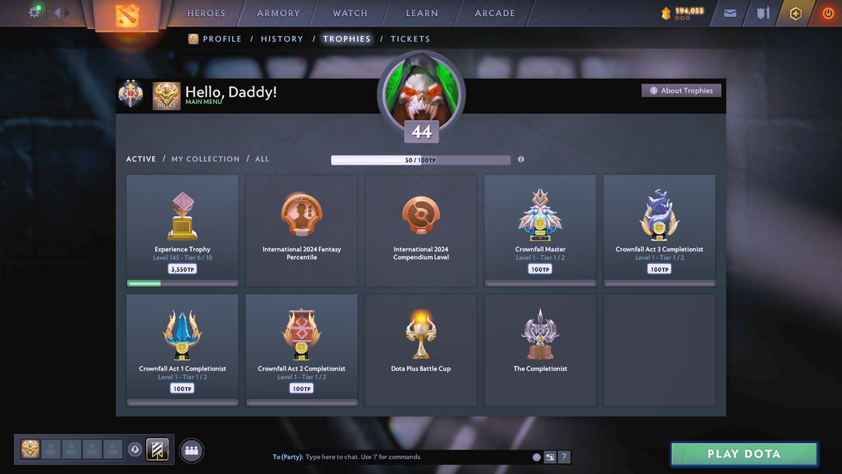Legend II | MMR 3258 | Behavior 11265 | SF, LINA, RUBICK ARCANA + PA PERSONA | MANY IMMORTALS INCLUDING AM GOLDEN BASHERS!!