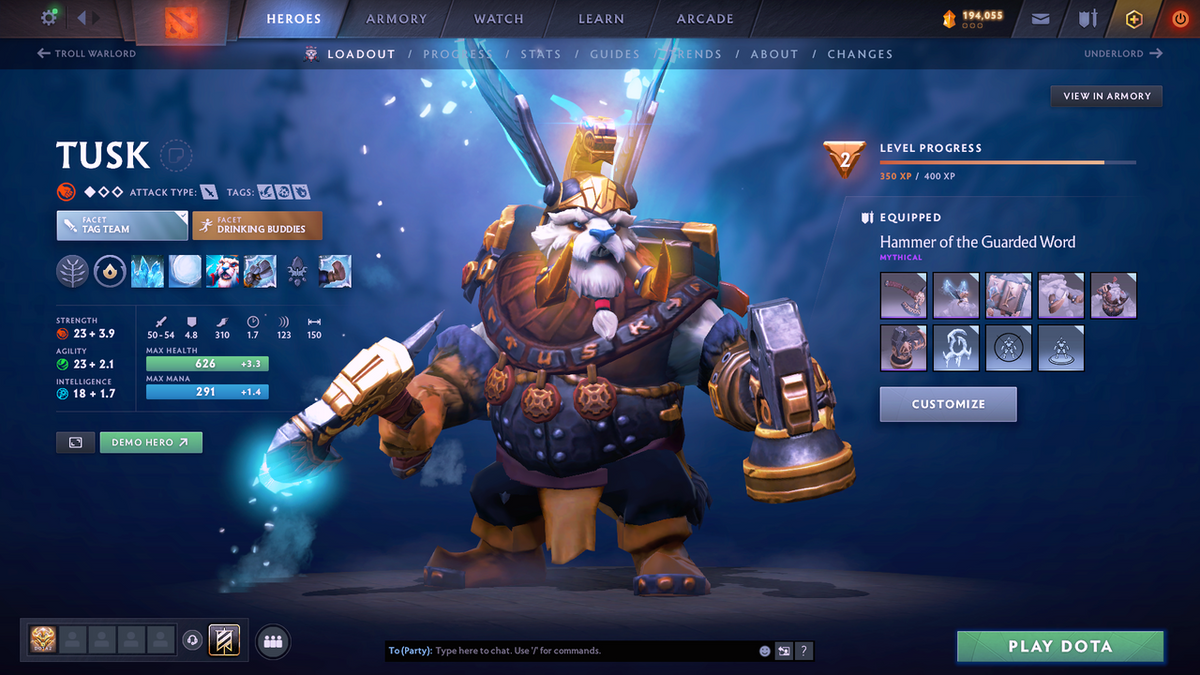 Legend II | MMR 3258 | Behavior 11265 | SF, LINA, RUBICK ARCANA + PA PERSONA | MANY IMMORTALS INCLUDING AM GOLDEN BASHERS!!