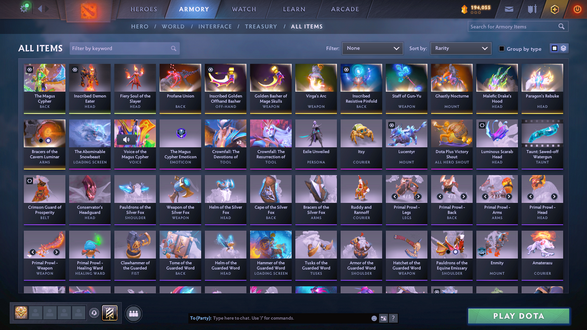 Legend II | MMR 3258 | Behavior 11265 | SF, LINA, RUBICK ARCANA + PA PERSONA | MANY IMMORTALS INCLUDING AM GOLDEN BASHERS!!
