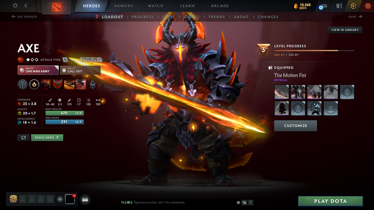 Archon II | MMR: 2530 - Behavior Score: 10011 | Juggernaut Arcana | Anti Mage Persona | Latest Cache Sets | Complete 10th Anniversary Sets | Many Immortals Inside | Mainpool | Trophy Level: 157 | Full Access