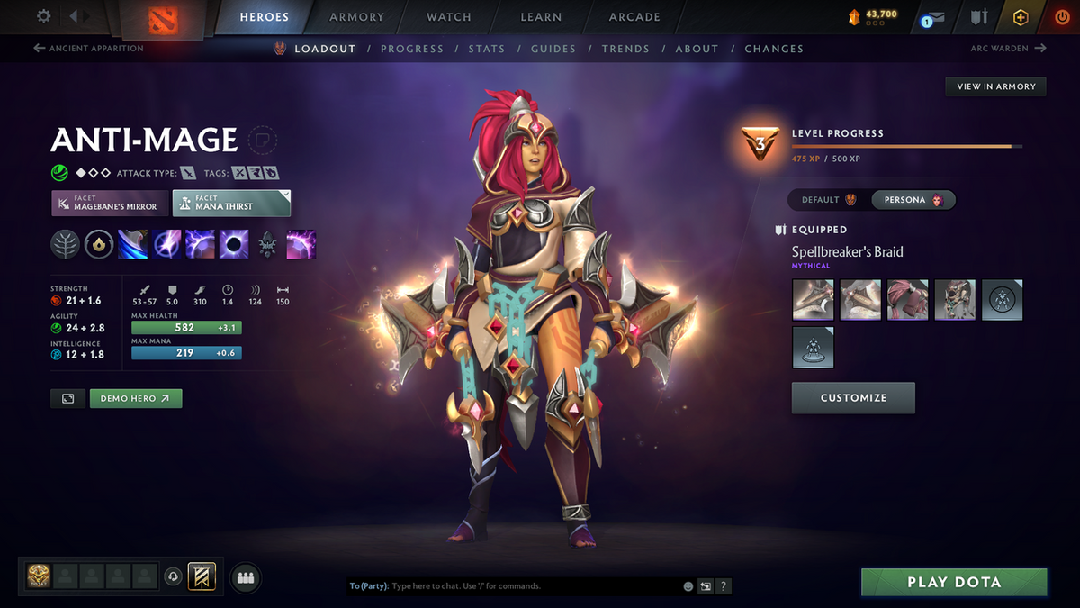 Legend V | MMR 3609 | Conduct: 10510 | 2 Arcanas: Pudge & Zeus | Anti Mage Latest Persona + Recent Cache Sets| Very Exclusive Account!!