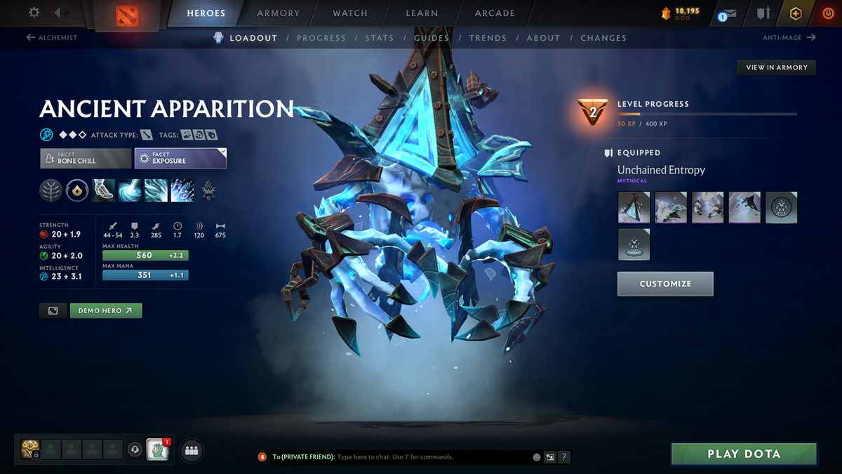 Herald IV | MMR: 344 - Behavior Score: 7651 | 5564 Hours Played | Legion Commander Arcana | Crystal Maiden Latest Persona | Recent Cache Sets | Many Immortals Inside | Mainpool | Trophy Level: 241 | Full Access