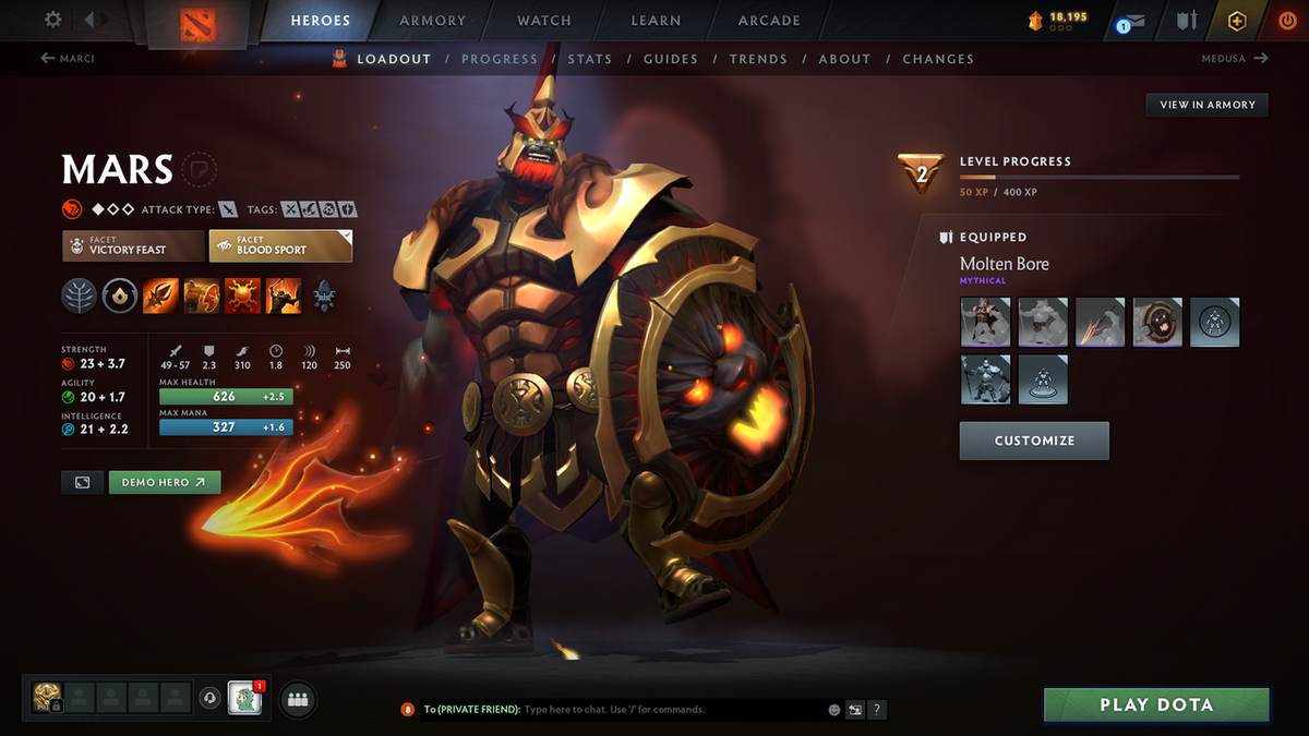 Herald IV | MMR: 344 - Behavior Score: 7651 | 5564 Hours Played | Legion Commander Arcana | Crystal Maiden Latest Persona | Recent Cache Sets | Many Immortals Inside | Mainpool | Trophy Level: 241 | Full Access