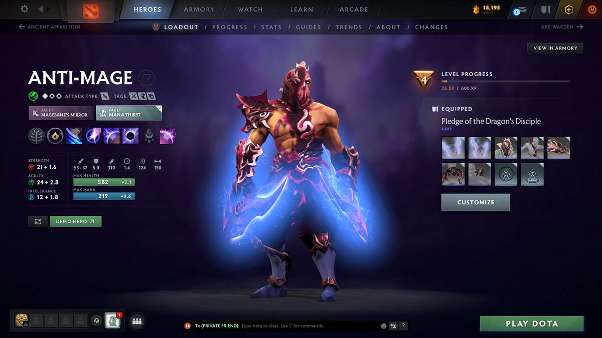 Herald IV | MMR: 344 - Behavior Score: 7651 | 5564 Hours Played | Legion Commander Arcana | Crystal Maiden Latest Persona | Recent Cache Sets | Many Immortals Inside | Mainpool | Trophy Level: 241 | Full Access
