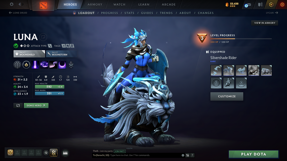 Immortal | MMR: 7034 - Behavior: 9700 | Many Sets inside | Full Access | Mainpool | Trophy Level: 91