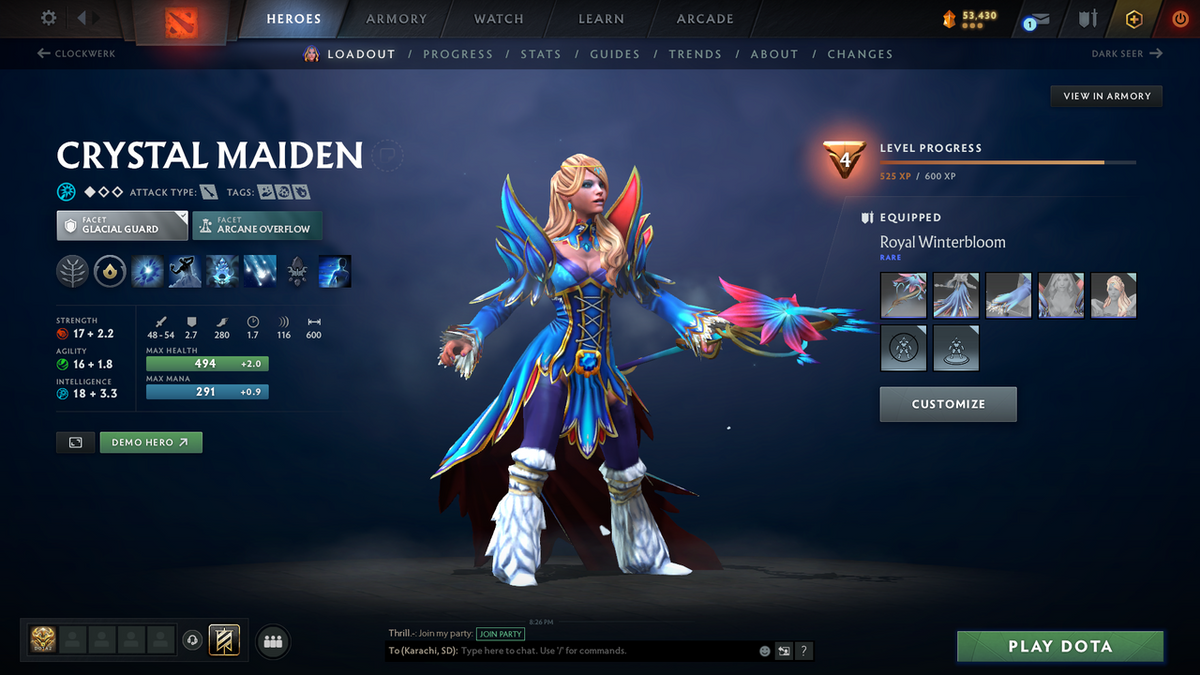 Immortal | MMR: 7034 - Behavior: 9700 | Many Sets inside | Full Access | Mainpool | Trophy Level: 91