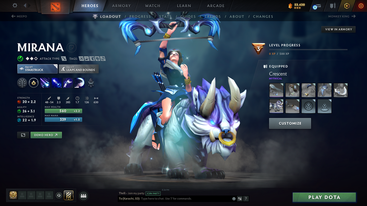 Immortal | MMR: 7034 - Behavior: 9700 | Many Sets inside | Full Access | Mainpool | Trophy Level: 91