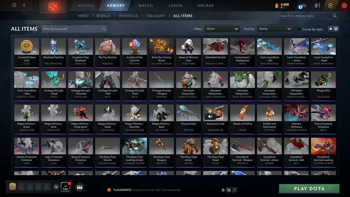 Legend I | MMR 3017 | Behavior 9345 | Fast Queue | Toy Butcher + Invoker Kid + CM Persona | Latest Cache + Many Items!!!