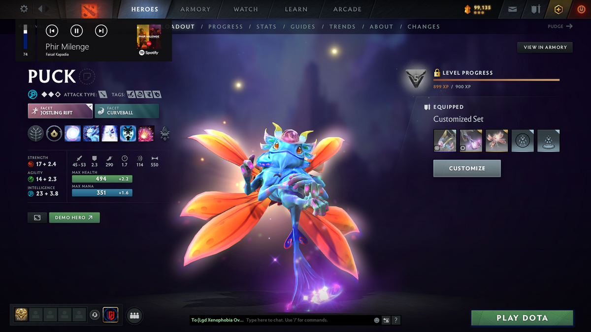 Ancient III | MMR 4100 | Behavior 11953 | Phantom Assassin Arcana | Fully Stacked with Immortals and Exclusive Sets | Full Access | Trophy Level: 161