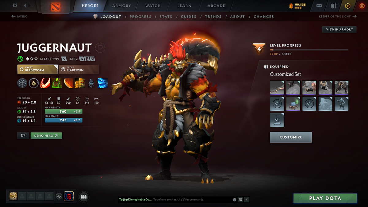 Ancient III | MMR 4100 | Behavior 11953 | Phantom Assassin Arcana | Fully Stacked with Immortals and Exclusive Sets | Full Access | Trophy Level: 161