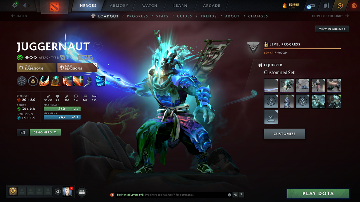 Legend II | MMR: 3084 - Behavior: 11752 | Battlepass: TI10, Nemestice | Arcanas - Spectre, Wraith King, Queen of Pain, Windranger, Juggernaut, Monkey King, Zeus | 5 Personas | Many Cache Sets | Trophy Level: 334 | Complete Access