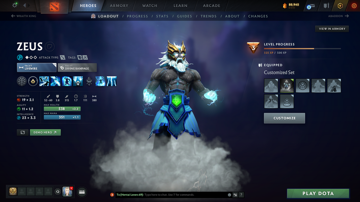 Legend II | MMR: 3084 - Behavior: 11752 | Battlepass: TI10, Nemestice | Arcanas - Spectre, Wraith King, Queen of Pain, Windranger, Juggernaut, Monkey King, Zeus | 5 Personas | Many Cache Sets | Trophy Level: 334 | Complete Access