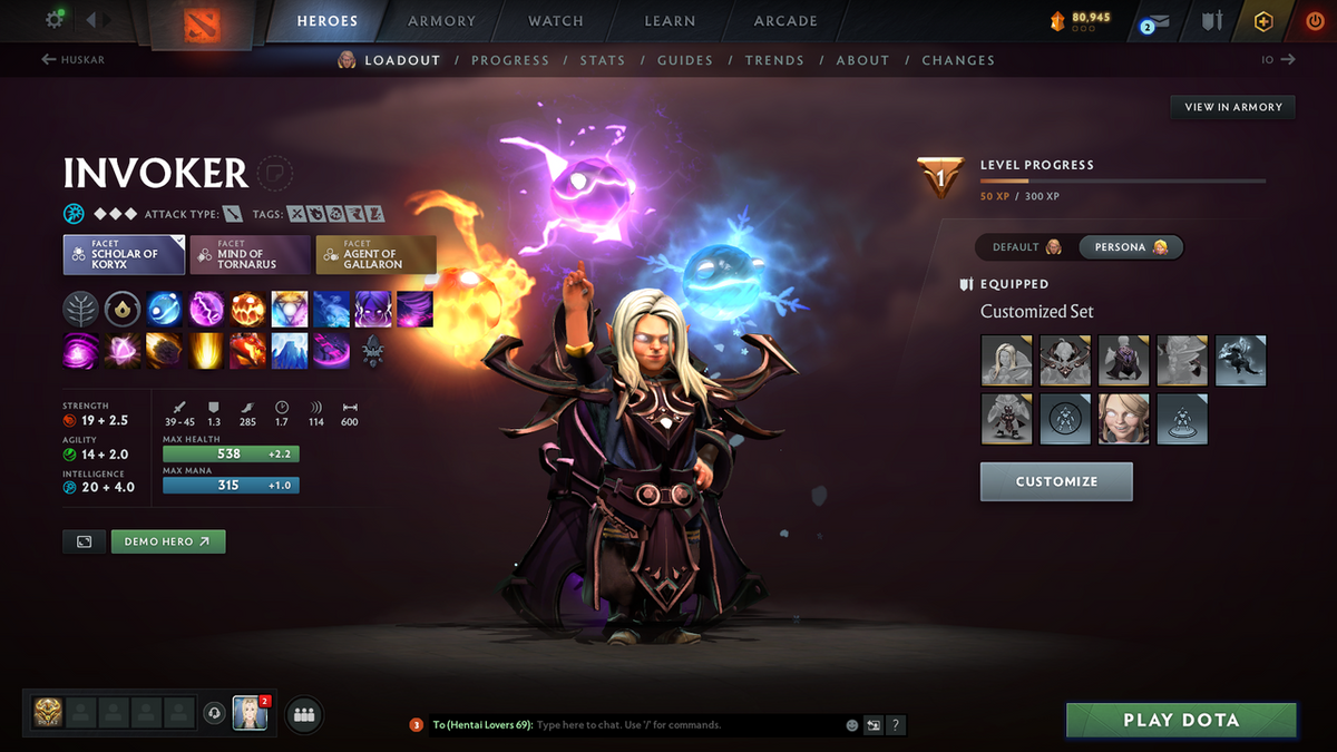 Legend II | MMR: 3084 - Behavior: 11752 | Battlepass: TI10, Nemestice | Arcanas - Spectre, Wraith King, Queen of Pain, Windranger, Juggernaut, Monkey King, Zeus | 5 Personas | Many Cache Sets | Trophy Level: 334 | Complete Access