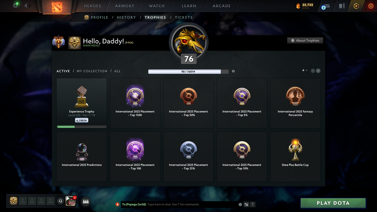 Immortal | MMR: 6523 - Behavior: 12000 | 4 Arcanas: Juggernaut, Zeus, Rubick, Monkey King | Many Exclusive Sets & Immortals Inside | Full Access | Mainpool | Trophy Level: 339 | 3500 Matches Played