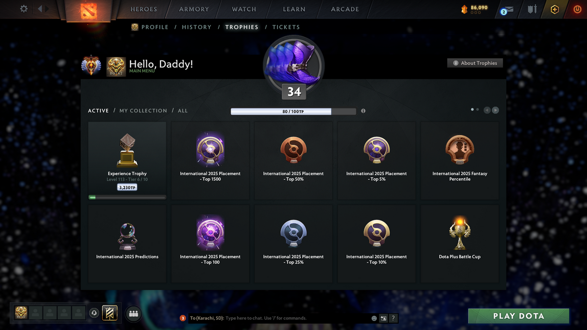Immortal | MMR: 6801 - Behavior: 11949 | Decent Items Inside | Anti Mage's Golden Bashers | Many Immortals | Full Access | Mainpool | Trophy Level: 113