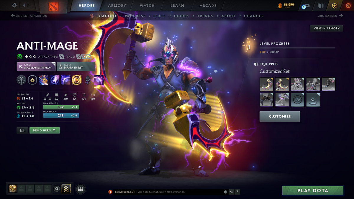 Immortal | MMR: 6801 - Behavior: 11949 | Decent Items Inside | Anti Mage's Golden Bashers | Many Immortals | Full Access | Mainpool | Trophy Level: 113