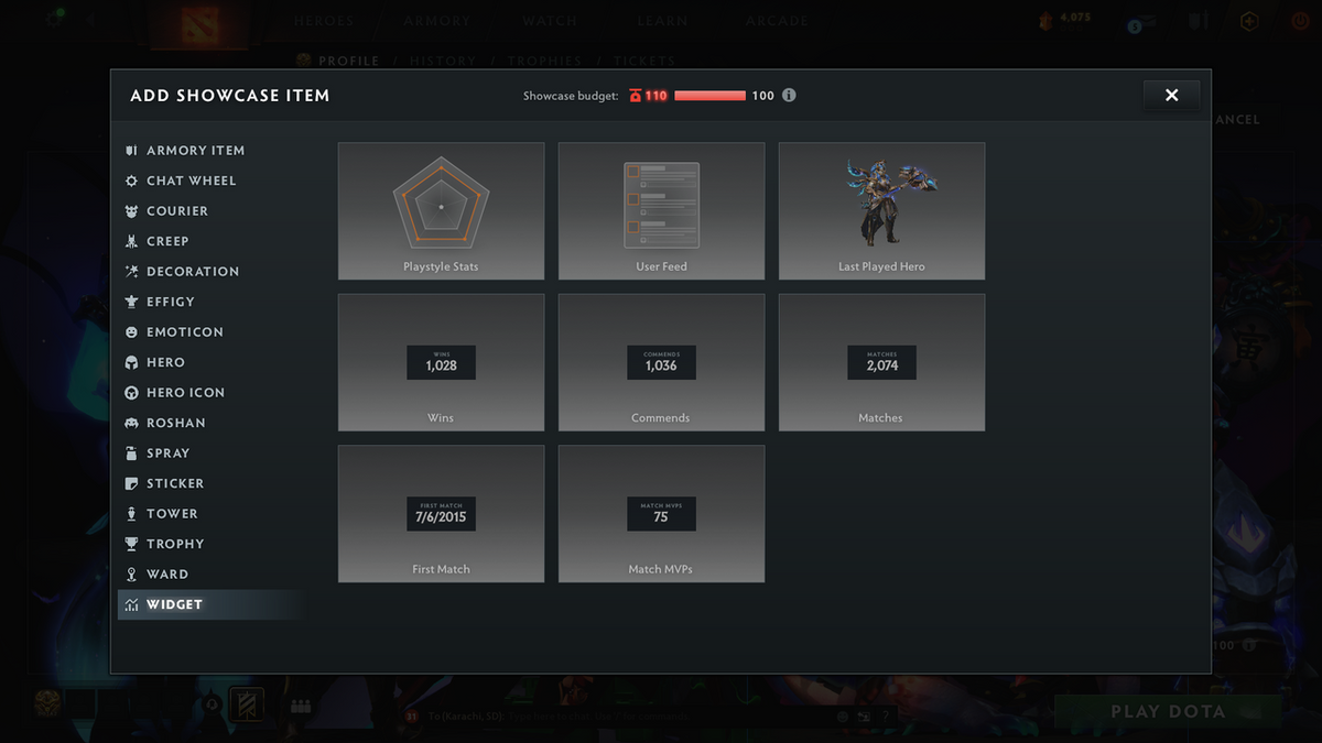 Crusader V | MMR: 2038 - Behavior Score: 12000 | 2 Arcanas: Lina & Rubick | Rare Cache Sets | Many Immortals Inside | Mainpool | Trophy Level: 253 | Full Access