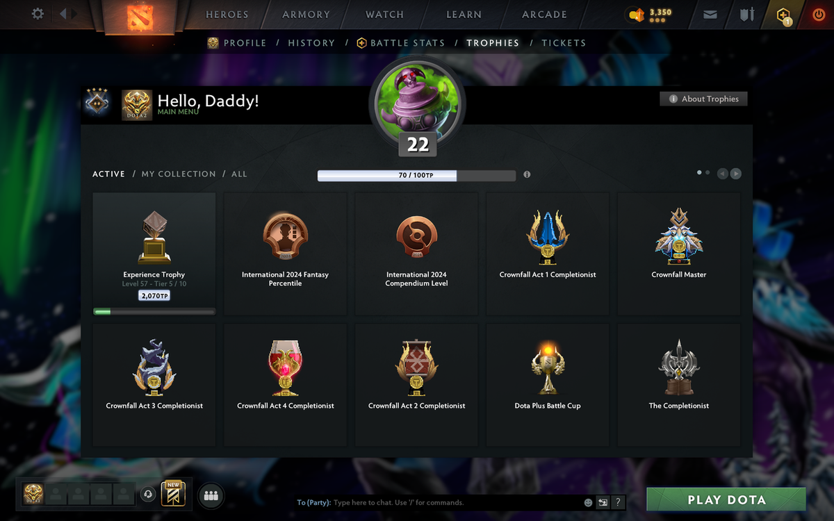 Guardian IV | MMR 1264 | Behavior 10545 | Trophy Level: 57 | Quick Find Match | Some Items Inside | Full Access
