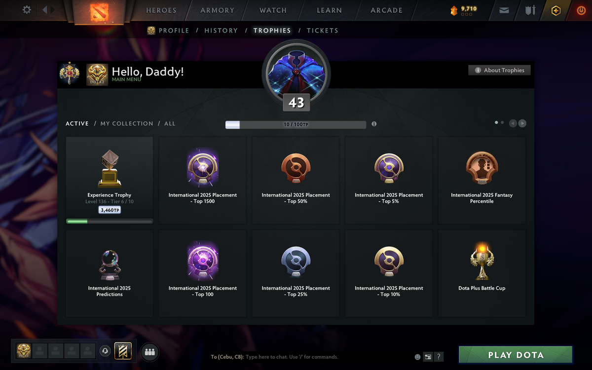 Legend II | MMR 3048 | Behavior 10504 | Zeus Arcana | Fully Stacked with Immortals and Exclusive Sets | Mainpool | Trophy Level: 136 | Full Access