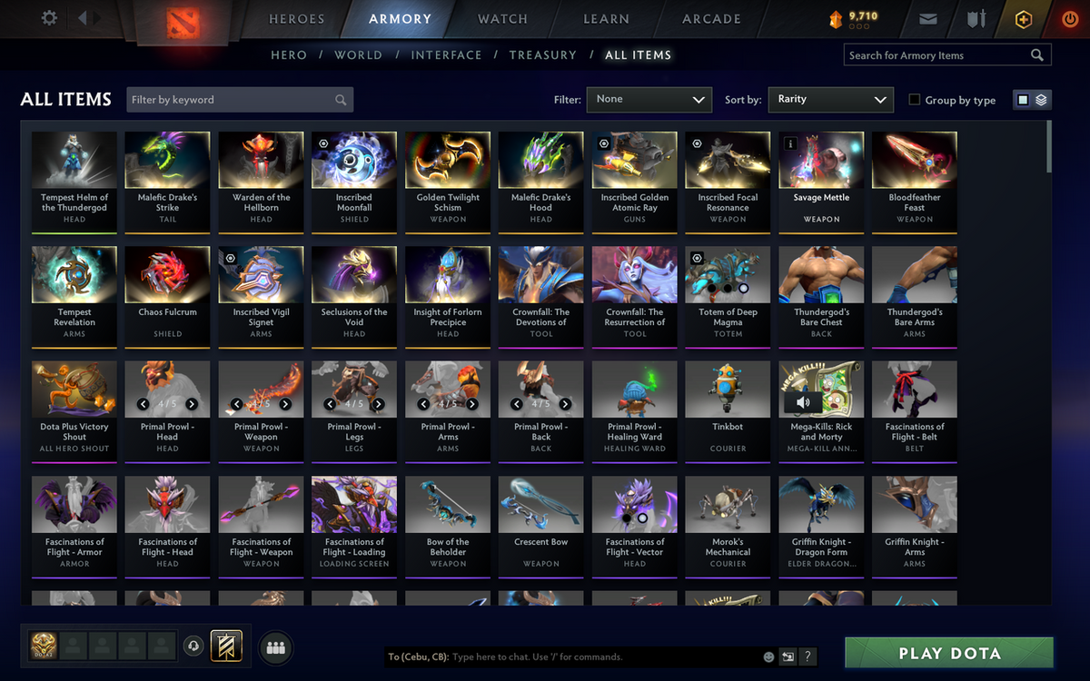 Legend II | MMR 3048 | Behavior 10504 | Zeus Arcana | Fully Stacked with Immortals and Exclusive Sets | Mainpool | Trophy Level: 136 | Full Access