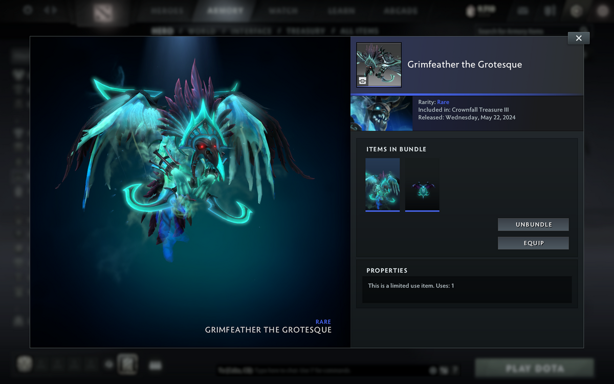 Legend II | MMR 3048 | Behavior 10504 | Zeus Arcana | Fully Stacked with Immortals and Exclusive Sets | Mainpool | Trophy Level: 136 | Full Access