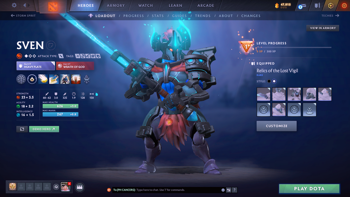 Legend I | MMR: 3108 - Behavior: 8795 | 3 Arcanas: Phantom Assassin, Legion Commander, Terrorblade | Many Cache Sets Inside | Many Immortals | Full Access | Mainpool | Trophy Level: 287+
