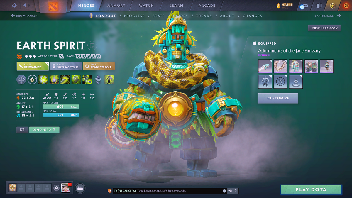 Legend I | MMR: 3108 - Behavior: 8795 | 3 Arcanas: Phantom Assassin, Legion Commander, Terrorblade | Many Cache Sets Inside | Many Immortals | Full Access | Mainpool | Trophy Level: 287+