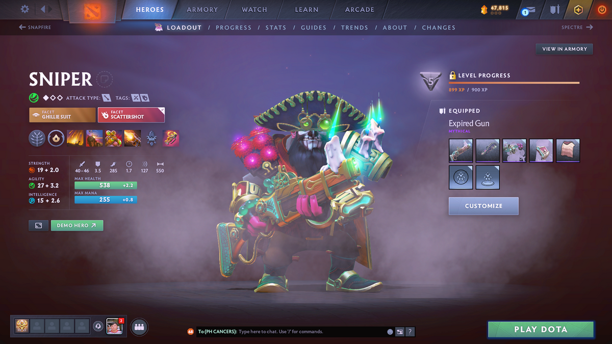 Legend I | MMR: 3108 - Behavior: 8795 | 3 Arcanas: Phantom Assassin, Legion Commander, Terrorblade | Many Cache Sets Inside | Many Immortals | Full Access | Mainpool | Trophy Level: 287+