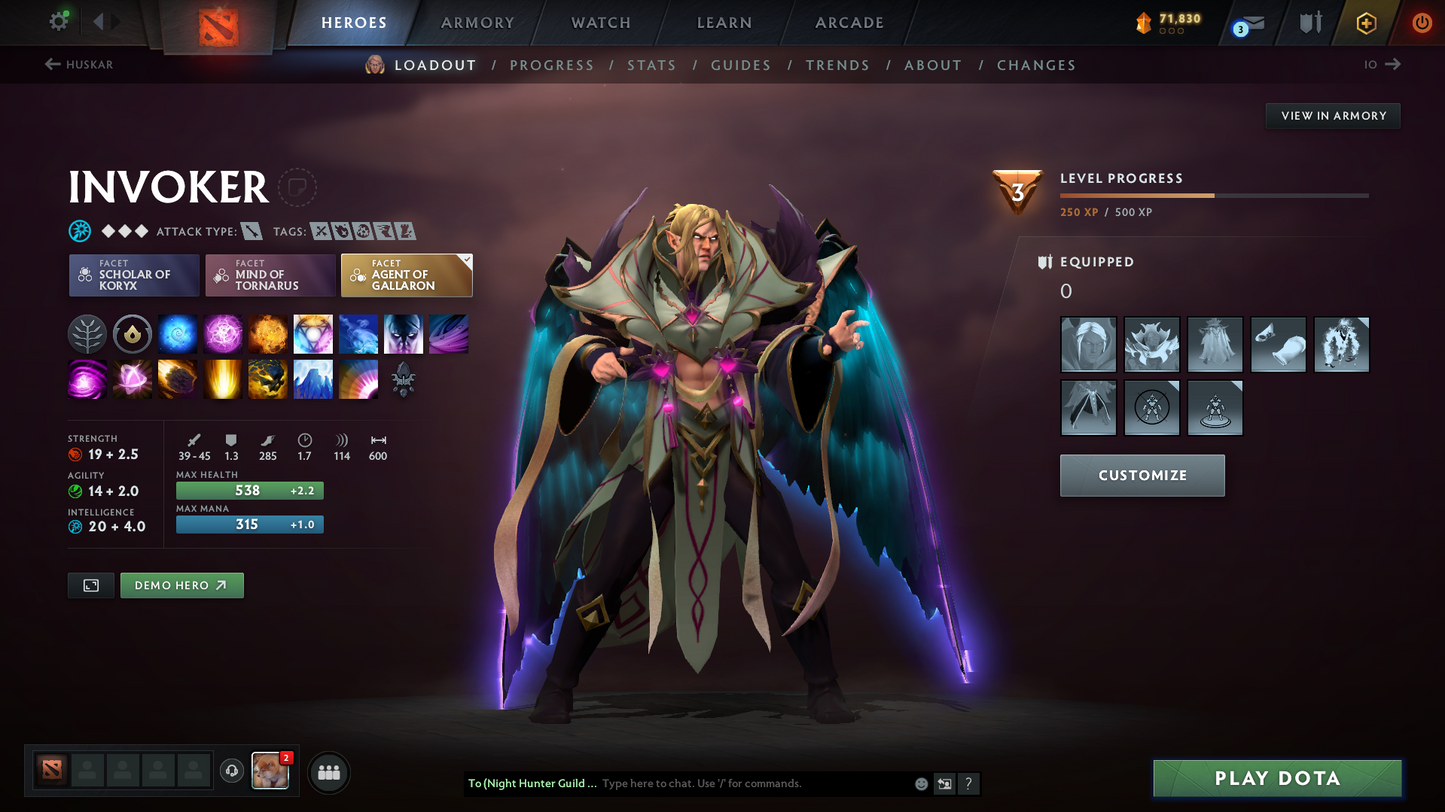 Crusader I | MMR: 1464 - Behavior: 11850 | Mainpool Account | 42 Trophy Level | Quick Find Match | Some Items Inside | Full Access