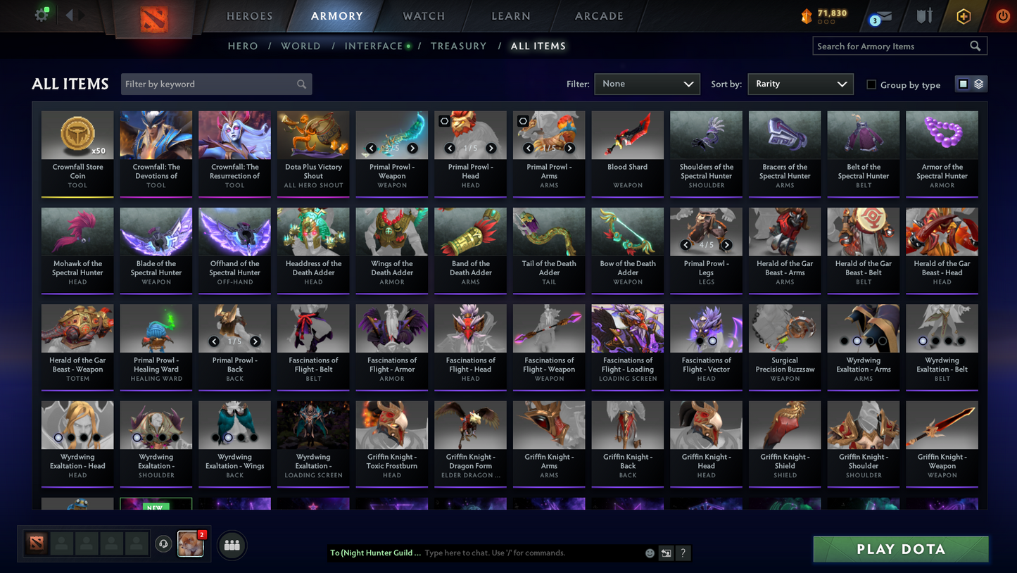 Crusader I | MMR: 1464 - Behavior: 11850 | Mainpool Account | 42 Trophy Level | Quick Find Match | Some Items Inside | Full Access