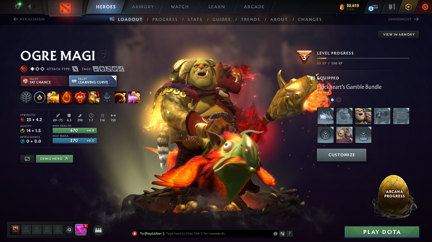 Immortal | MMR: 6726 - Behavior: 12000 | 4 Arcanas: Juggernaut, Phantom Assassin, Ogre, Techies | Many Cache Sets Inside | Many Immortals | Full Access | Mainpool | Trophy Level: 90+
