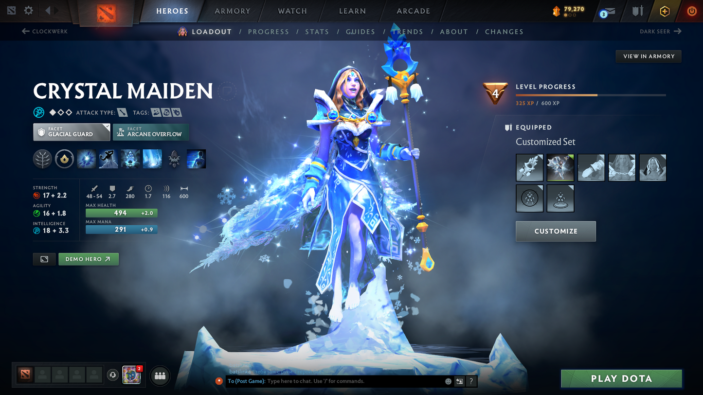 Archon IV | MMR: 2537 - Behavior: 9367 | 3 Arcanas: Juggernaut, Crystal Maiden, Rubick | Some Immortals | Full Access | Mainpool | Trophy Level 45