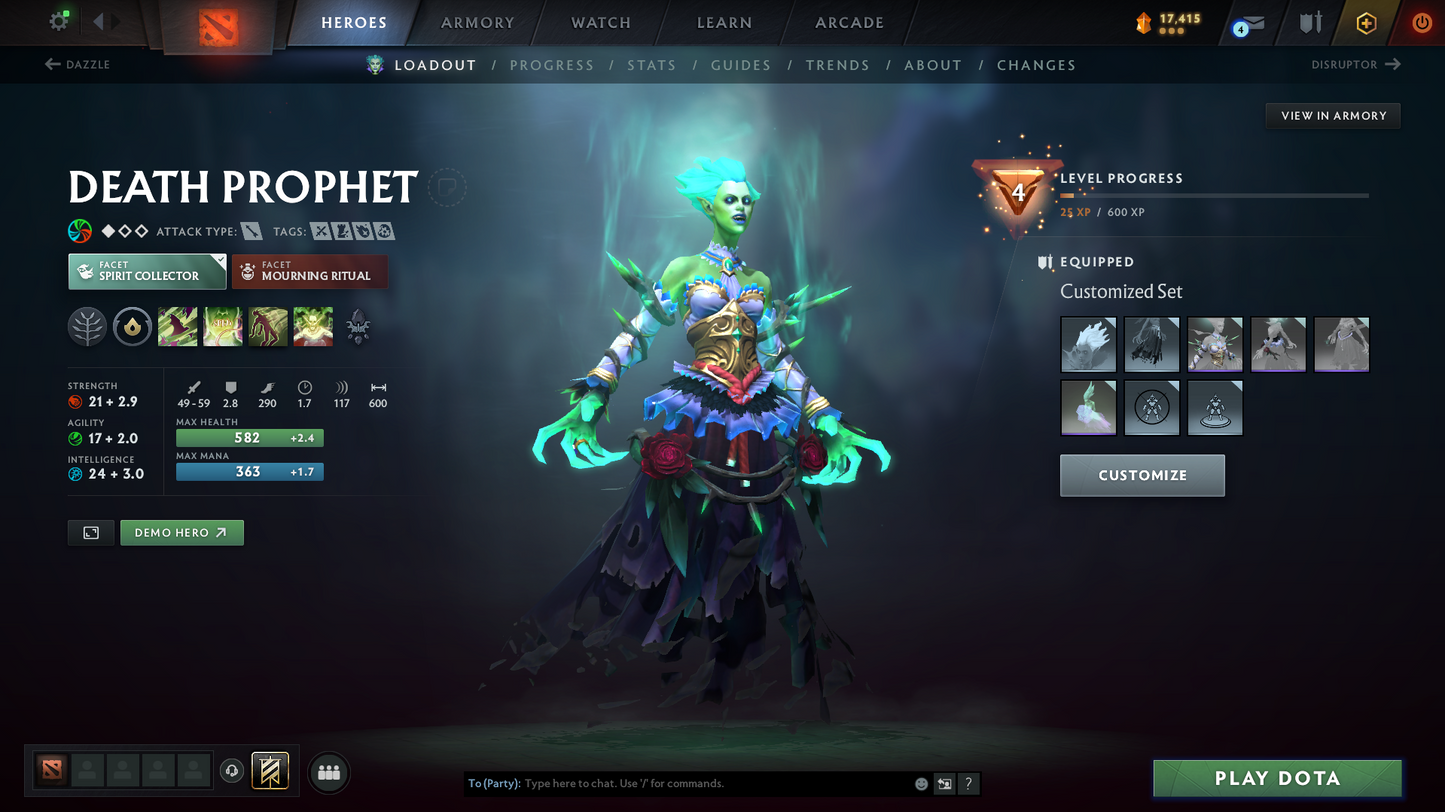 Archon III | MMR: 2537 - Behavior Score: 8786 | Shadow Fiend Arcana | Necro Immortals | Some Sets Inside | Mainpool Account | Trophy Level: 38