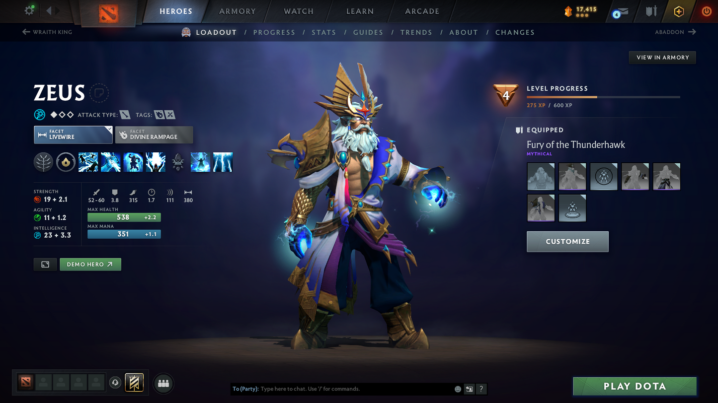 Archon III | MMR: 2537 - Behavior Score: 8786 | Shadow Fiend Arcana | Necro Immortals | Some Sets Inside | Mainpool Account | Trophy Level: 38