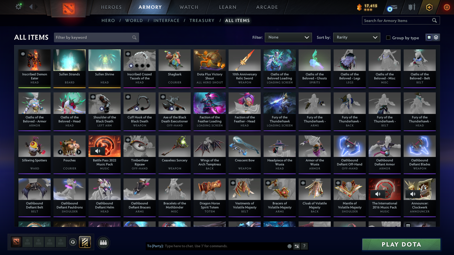 Archon III | MMR: 2537 - Behavior Score: 8786 | Shadow Fiend Arcana | Necro Immortals | Some Sets Inside | Mainpool Account | Trophy Level: 38