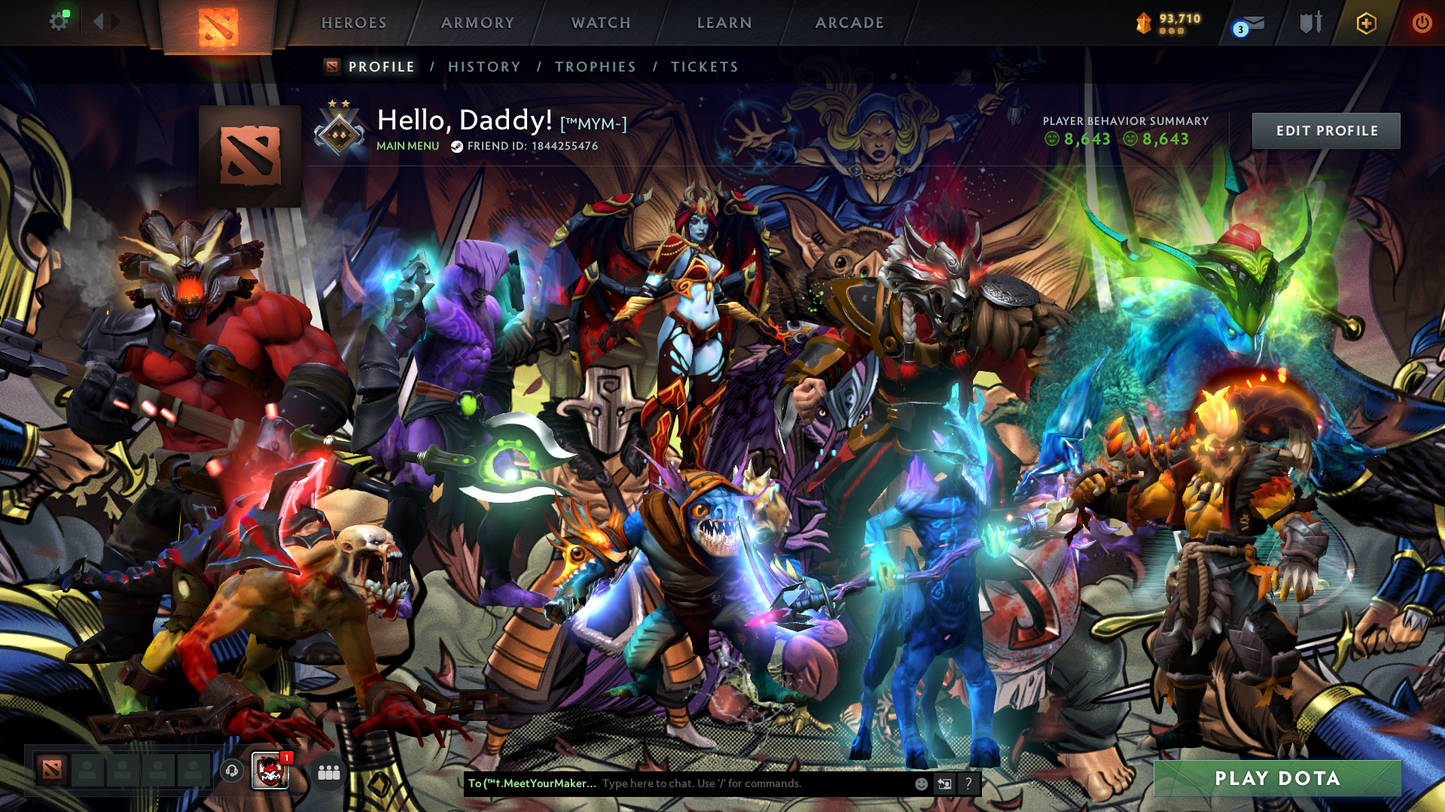 Guardian II | MMR: 916 - Behavior Score: 8643 | Queen of Pain: Unusual Raven of Ristul (Very Rare Item) | Many Immortals Inside | Full Access