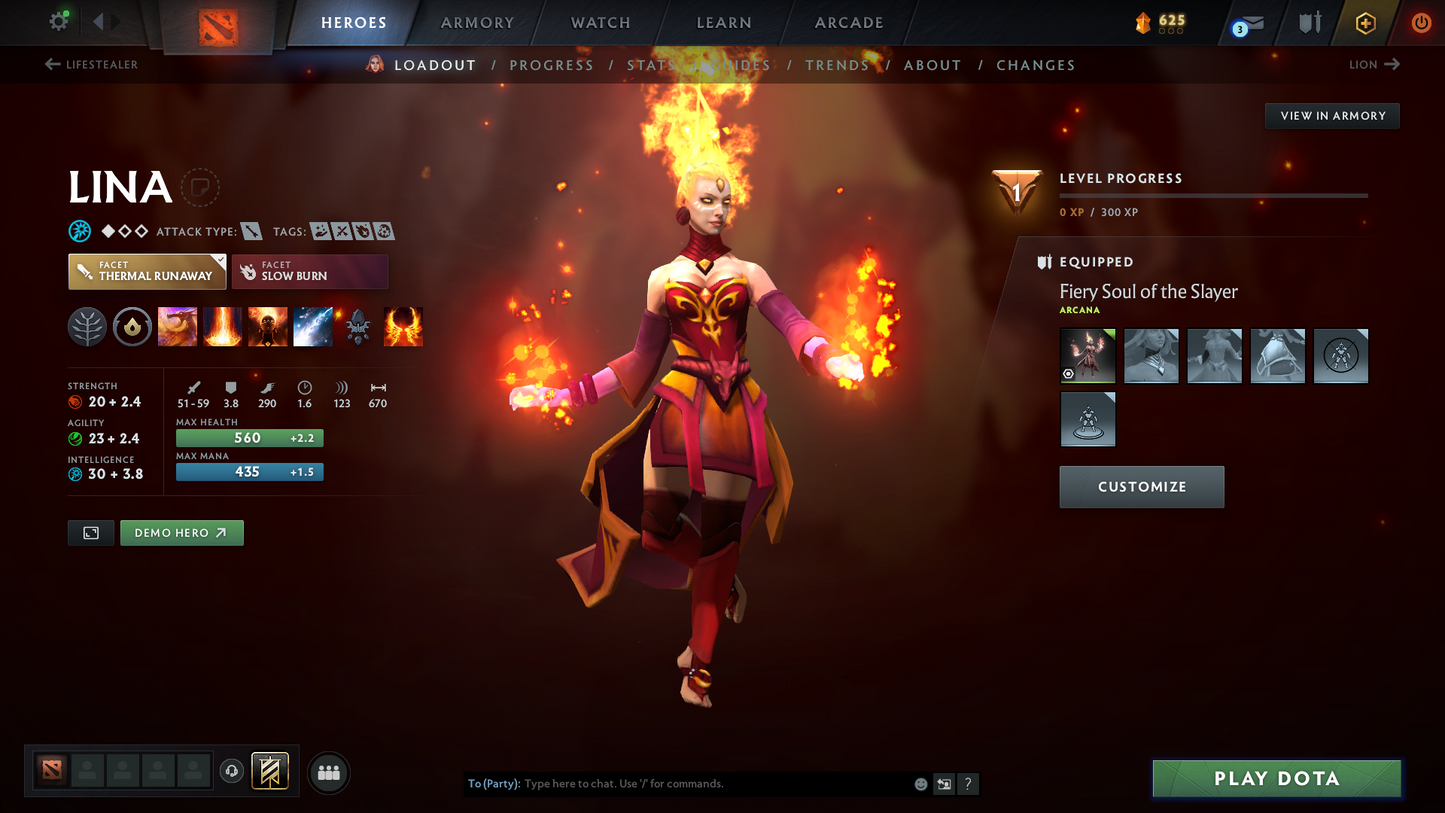 Immortal | MMR: 5842 - Behavior Score: 8395 | 4 Arcanas: Windranger, Lina, Legion, Juggernaut | Many Immortals Inside | Mainpool | Full Access | Trophy Level: 53