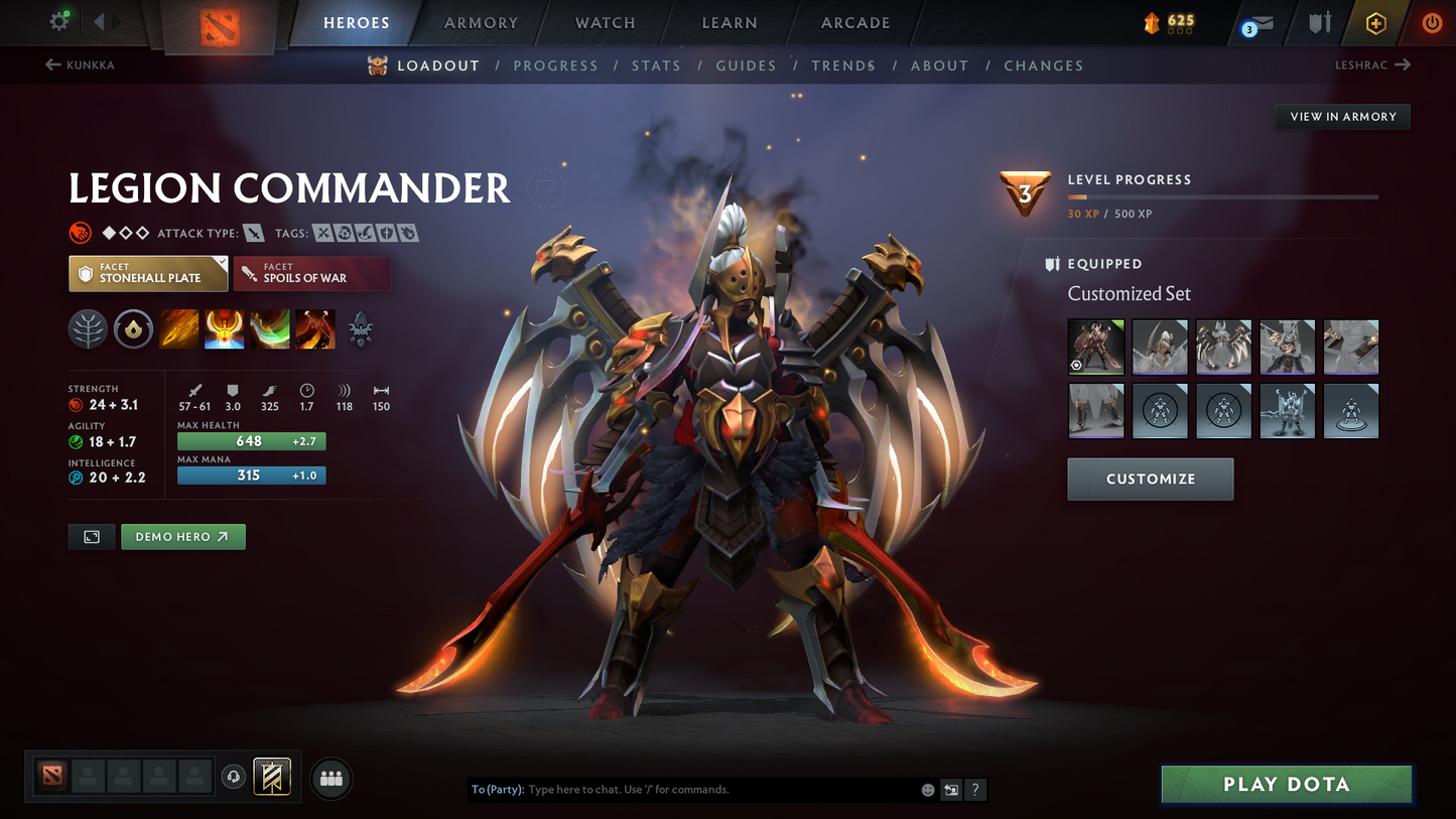 Immortal | MMR: 5842 - Behavior Score: 8395 | 4 Arcanas: Windranger, Lina, Legion, Juggernaut | Many Immortals Inside | Mainpool | Full Access | Trophy Level: 53