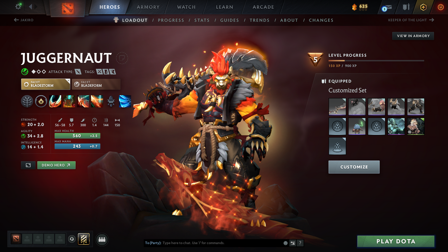 Immortal | MMR: 5842 - Behavior Score: 8395 | 4 Arcanas: Windranger, Lina, Legion, Juggernaut | Many Immortals Inside | Mainpool | Full Access | Trophy Level: 53