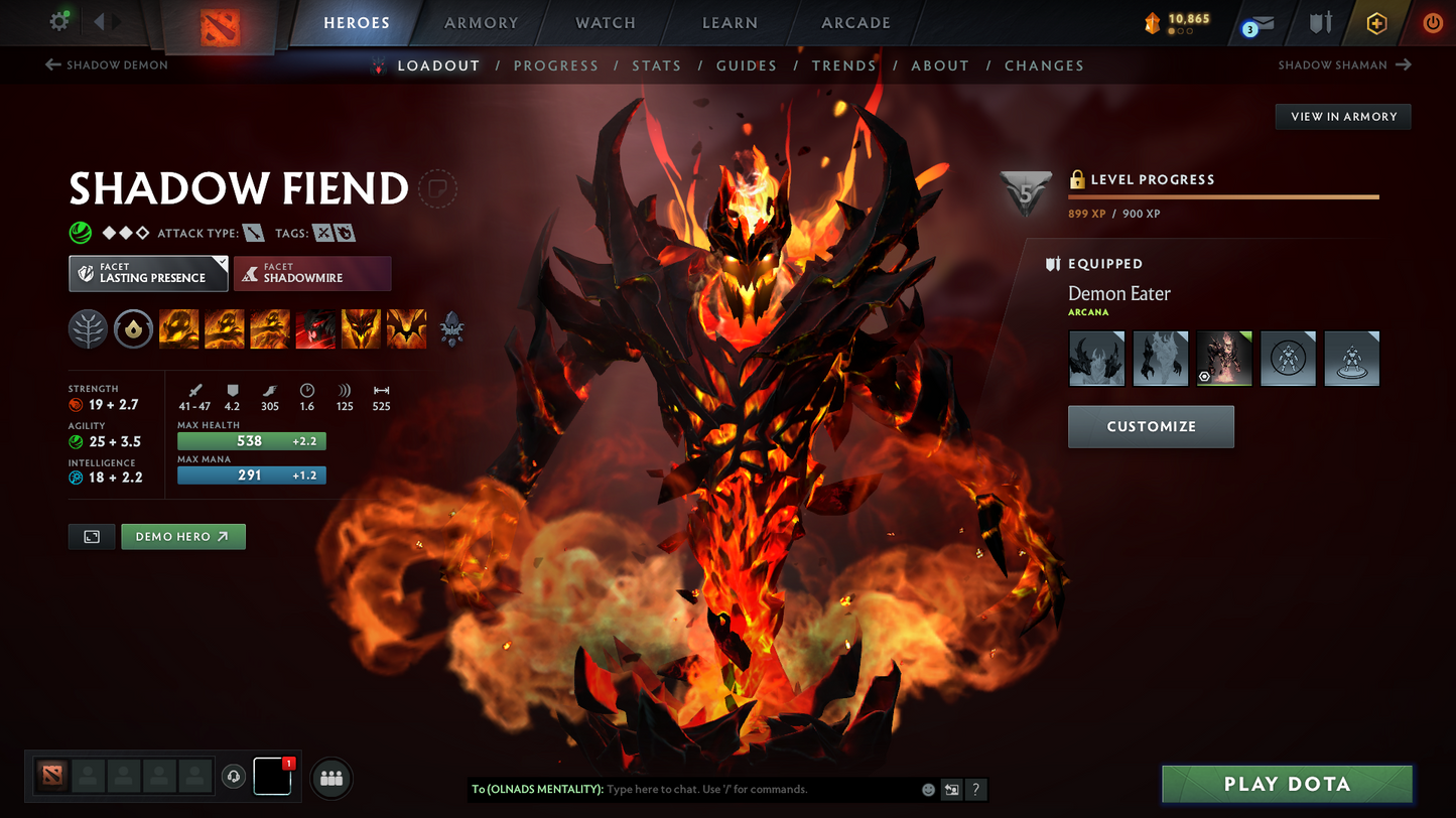 Legend I | MMR: 3074 - Behavior Score: 11970 | Shadow Fiend Arcana | Rare Cache Anti Mage | Many Immortals Inside | Mainpool | Trophy Level: 68 | Full Access