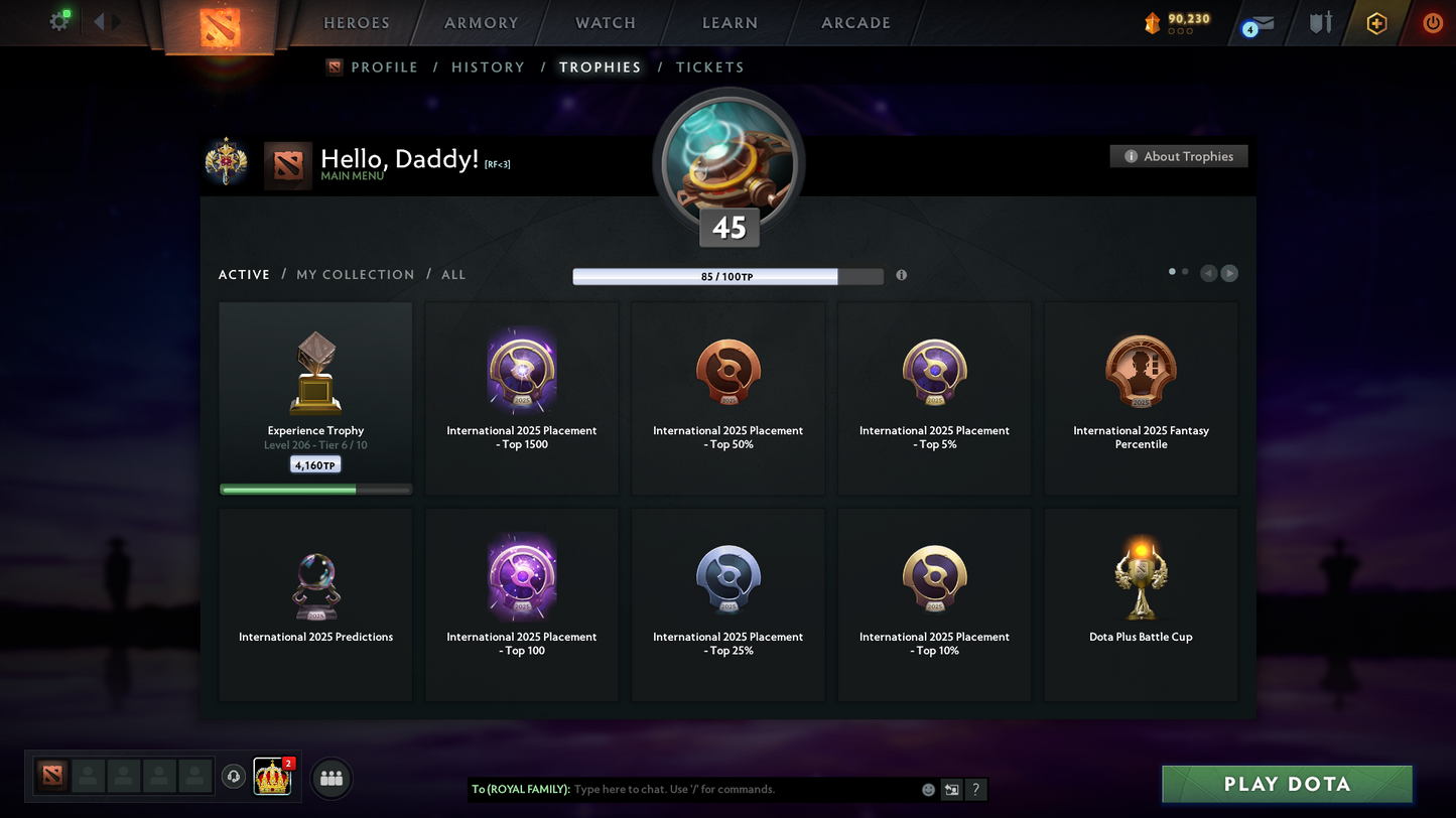 Legend I | MMR: 3136 - Behavior Score: 12000 | Some Immortals Inside | Mainpool | Trophy Level: 45 | Can Add | Market Enabled | 2 USD Steam Balance