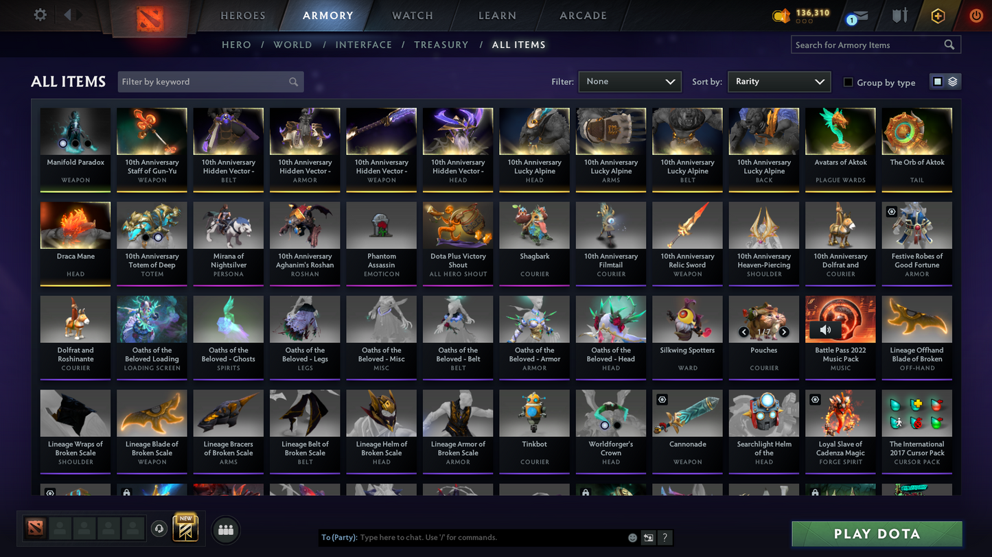 Crusader III | MMR: 1805 | Behavior Score: 12000 | Phantom Assassin Arcana | Mainpool Account | 2K+ Hours | 10th Anniversary |